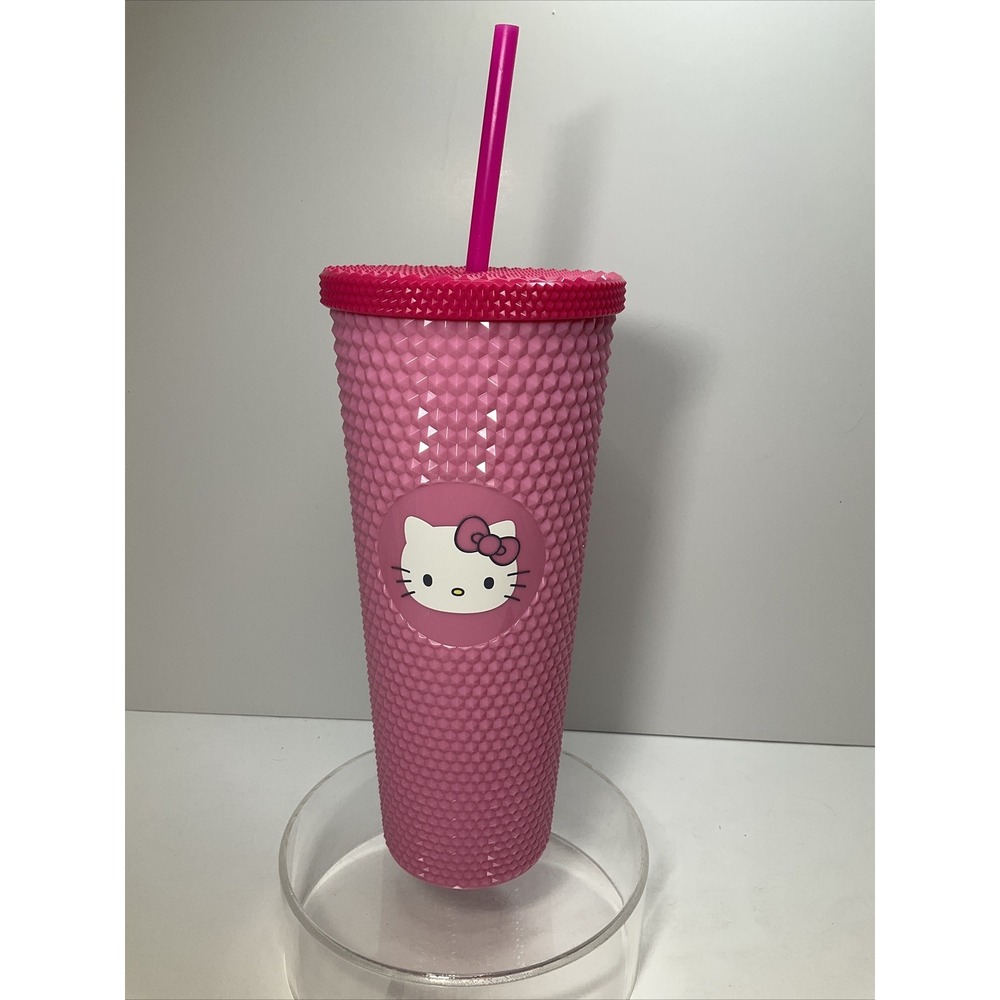 Sanrio‎ Hello Kitty 24 Oz. Studded 2023 Pink Cold Drink Tumbler
